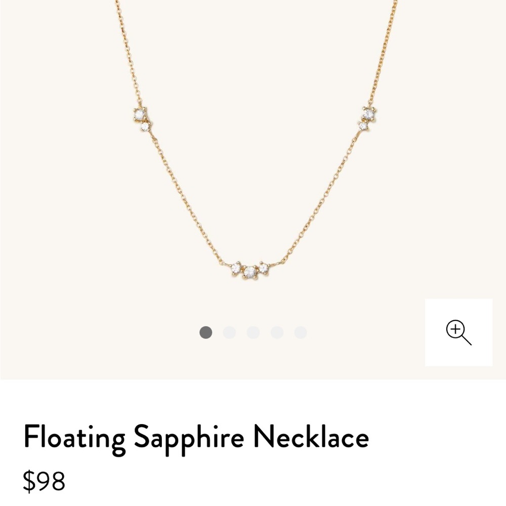 Mejuri Floating Sapphire Necklace